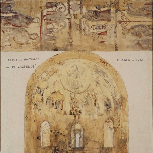 image for: Joan Vallhonrat - Reproducció de les pintures de l&#039;absis de Marmellar - 1912