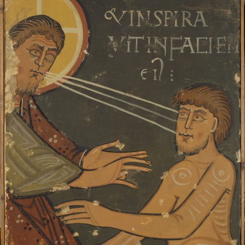 image for: Joan Vallhonrat - Reproducció de les pintures de l&#039;absis de Sant Sadurní d&#039;Osormort. La creació d&#039;Adam - 1916