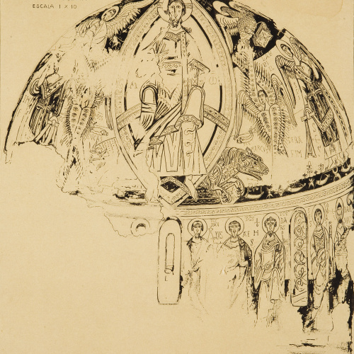 image for: Joan Vallhonrat - Reproducció de les pintures de l&#039;absis de Sant Pau d&#039;Esterri de Cardós - 1911