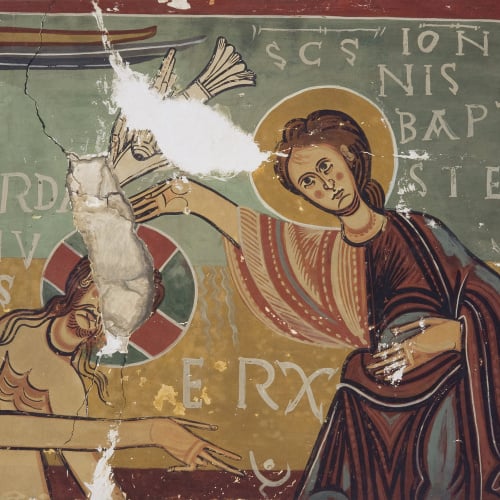 image for: Joan Vallhonrat - Reproducció de les pintures de l&#039;absis d&#039;Estaon. Baptisme de Crist - 1910