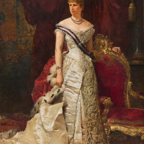 Ramon Tusquets - Retrat de la reina Maria Cristina d'Habsburg - 1886 image for: Ramon Tusquets - Retrat de la reina Maria Cristina d'Habsburg - 1886
