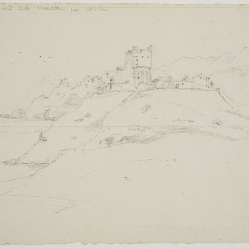 image for: Adolphe Hedwige Alphonse Delamare - Vista amb la torre de Sa Mesquida a prop de Maó - Cap a 1824-1827