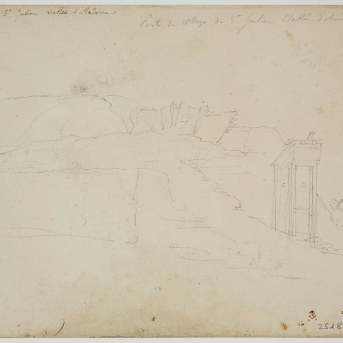 image for: Adolphe Hedwige Alphonse Delamare - Porta a Sant Julià d&#039;Andorra (anvers) / Porta a Sant Julià d&#039;Andorra (revers) - Cap a 1825 [1]