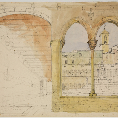 image for: Adolphe Hedwige Alphonse Delamare - Claustre del Convent de Sant Francesc d’Assís de Girona - Diumenge 17 de desembre de 1826