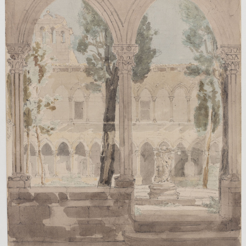 image for: Adolphe Hedwige Alphonse Delamare - Claustre del monestir de Santa Maria de Jonqueres a Barcelona - Cap a 1827