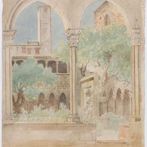 image for: Adolphe Hedwige Alphonse Delamare - Claustre de l’església col·legiata de Santa Anna a Barcelona - Cap a 1827