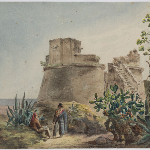 image for: Adolphe Hedwige Alphonse Delamare - Torre del Cap del riu Llobregat - 1826