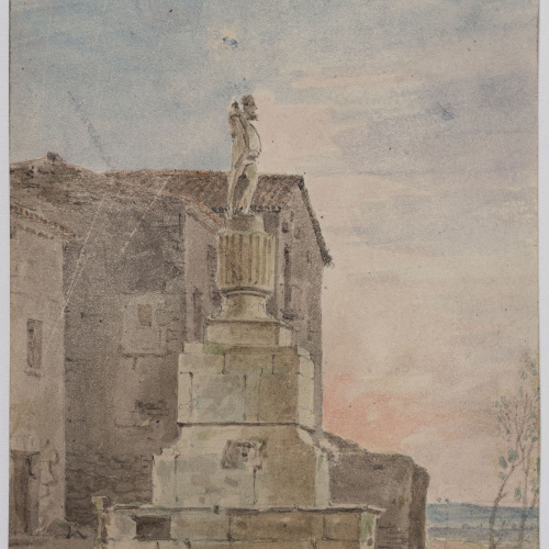 image for: Adolphe Hedwige Alphonse Delamare - Font del rei (?) a Tàrrega - Divendres 24 de desembre de 1824
