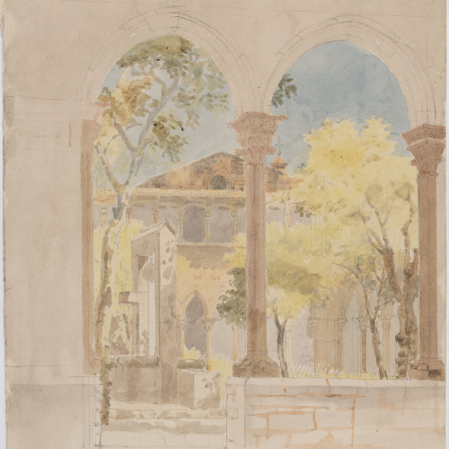 image for: Adolphe Hedwige Alphonse Delamare - Claustre de l’església col·legiata de Santa Anna a Barcelona - Cap a 1827