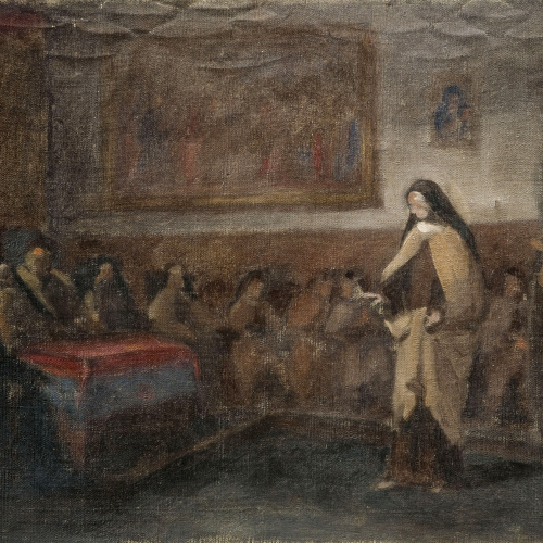 image for: Benet Mercadé - Esbós per a «Santa Teresa de Jesús» - Cap a 1868