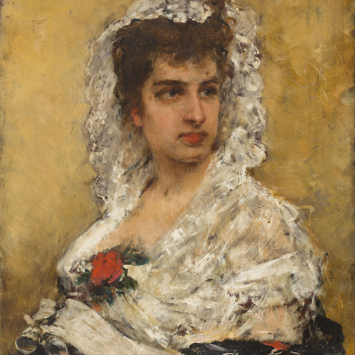 image for: Francesc Miralles - Estudi de cap (retrat d&#039;Adela Morera de Torrella) - 1878