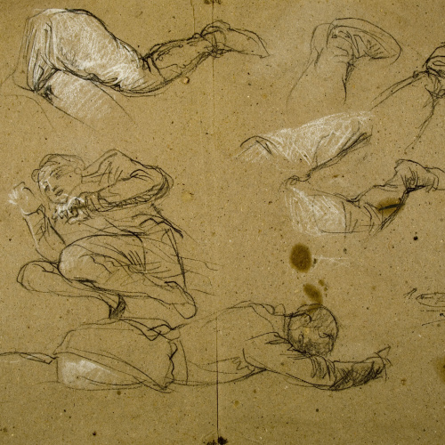 image for: Ramon Martí i Alsina - Estudi de figures per al quadre  &quot;El gran dia de Girona&quot; - Cap a 1863-1864