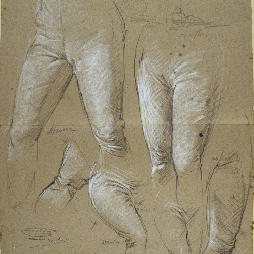image for: Ramon Martí i Alsina - Estudi d&#039;extremitats inferiors del general Álvarez de Castro i de soldats per a &quot;El gran dia de Girona&quot; - Cap a 1863-1864