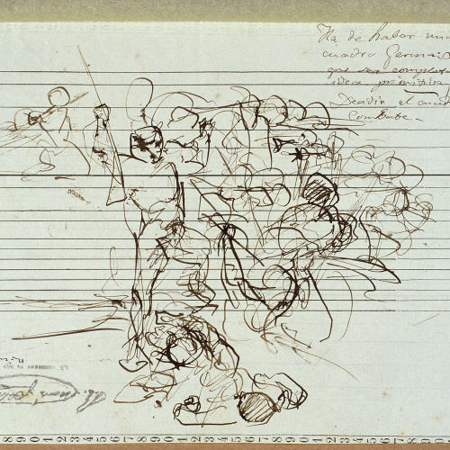 image for: Ramon Martí i Alsina - Estudi per al quadre &quot;El gran dia de Girona&quot; - Cap a 1863-1864