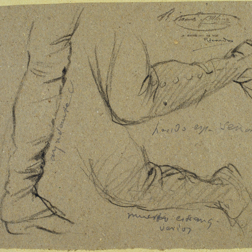 image for: Ramon Martí i Alsina - Estudi de cames per al quadre &quot;El gran dia de Girona&quot; - Cap a 1863-1864