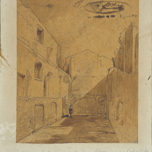 image for: Ramon Martí i Alsina - Interior del quarter d&#039;Alemanys a Girona - Cap a 1863-1864