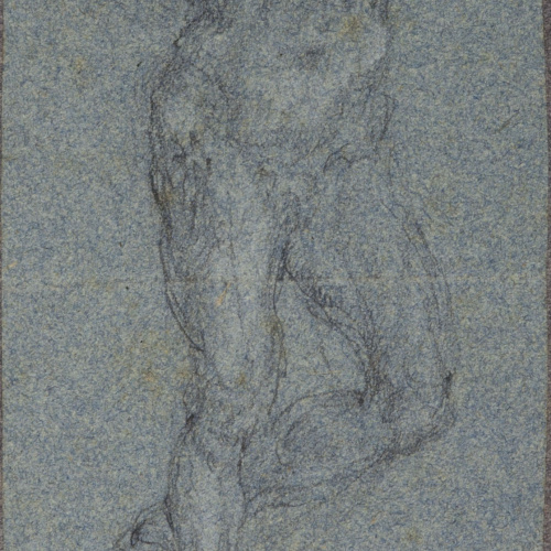 image for: Eduardo Rosales - Nu masculí amb les mans a l&#039;esquena - Cap a 1868