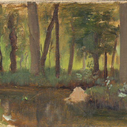 image for: Joaquim Vayreda - Aigua adormida (apunt) - Cap a1890