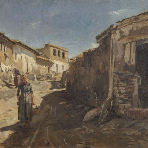 image for: Francesc Gimeno - Carrer de poble - 1888