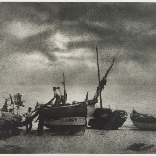 image for: Josep Maria Casals i Ariet - Barques a la platja - No datat