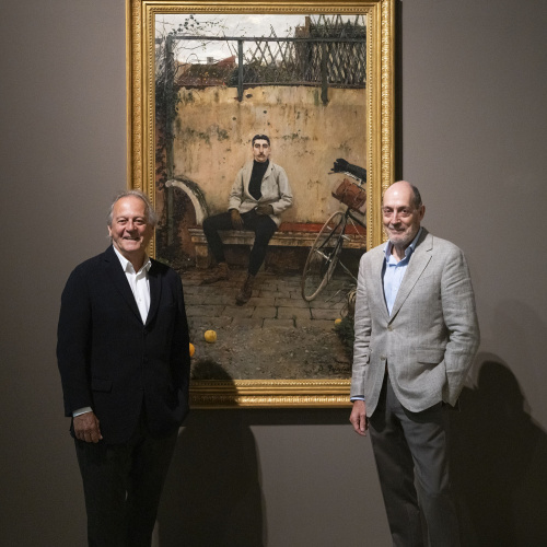 Joan Oliveras, president del MNAC, i Miquel Molins, Director de la Col.lecció d’Art Banc Sabadell