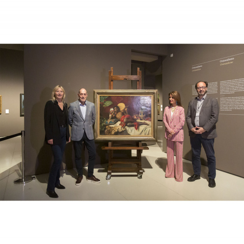 De esquerra a dreta, Laura Cendrós, Presidenta de la Fundació Amics del MNAC, Joan Oliveras, President del MNAC, Liliana Godia, Presidenta de la Fundació Francisco Godia i Pepe Serra, Director del MNAC
