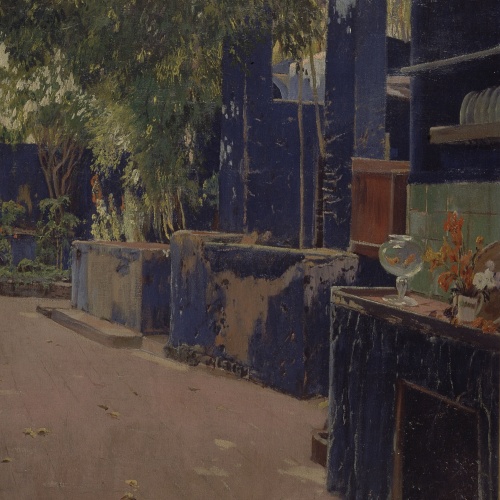 Pati blau (detall), Santiago Rusiñol, 1913